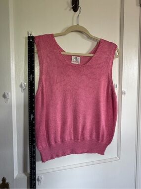 Italina Pink Sleeveless Knit Tank Top